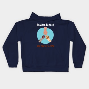 Healing hearts, one paw at a time Kids Hoodie